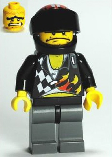 LEGO Minifigure-Backyard Blaster 2 (Bubba Blaster) - Standard Helmet-World Racers-WR010-Creative Brick Builders
